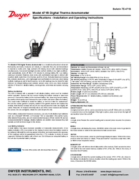 Thumbnail of document Manual - 471B Thermo-Anemometer Test Instrument